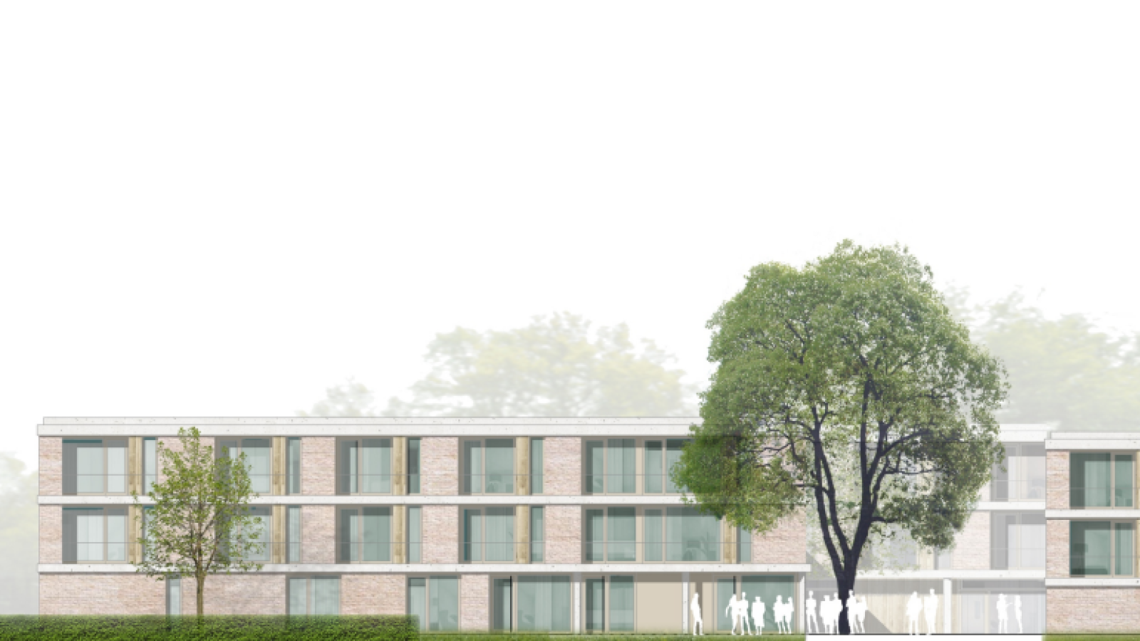 Ansicht Architekturskizze Hospizneubau