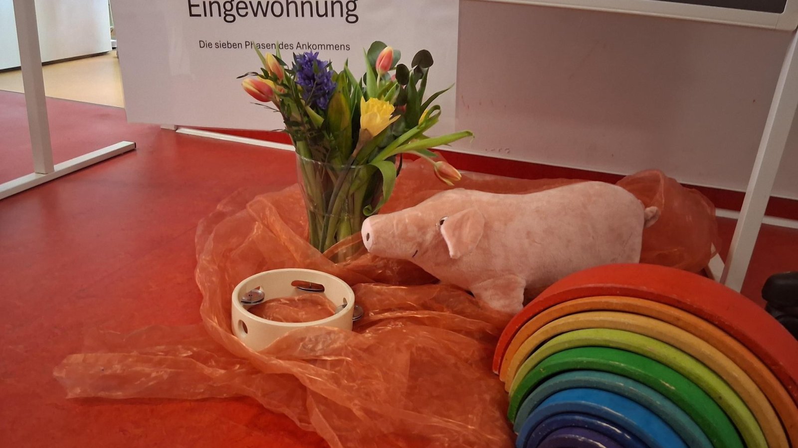 Maskottchen „Teddy“ – ein kleines Schwein 