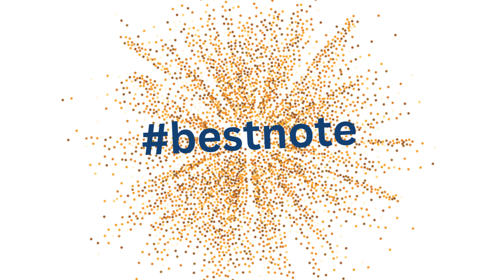 Ein Goldregen mit der Aufschrift #bestnote