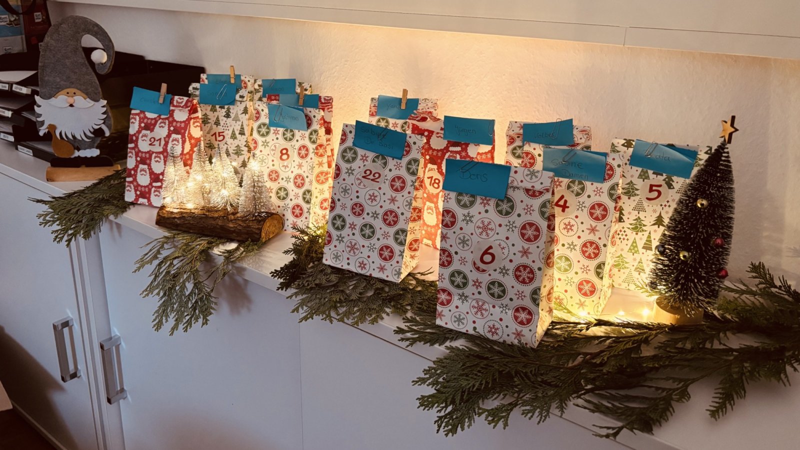 Adventskalender mit Tütchen