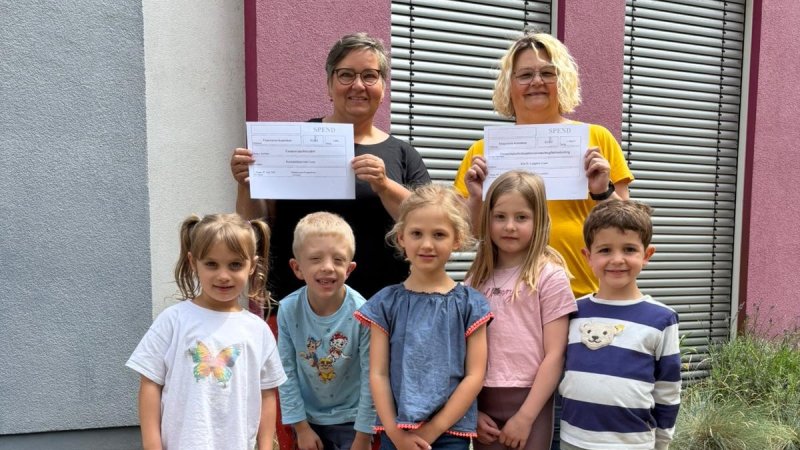 Motiv zum Thema: Kita-Kinder erlaufen 1800 Euro für das KinderPalliativNetzwerk