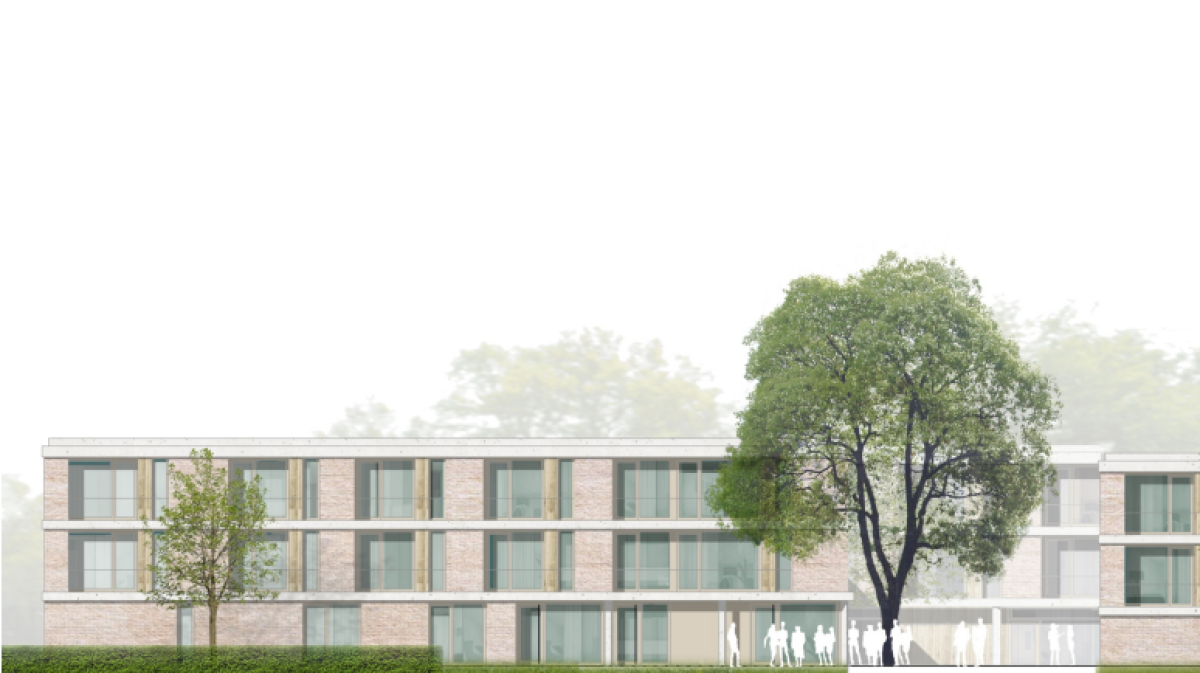 Architekturzeichnung des Hospiz-Neubaus