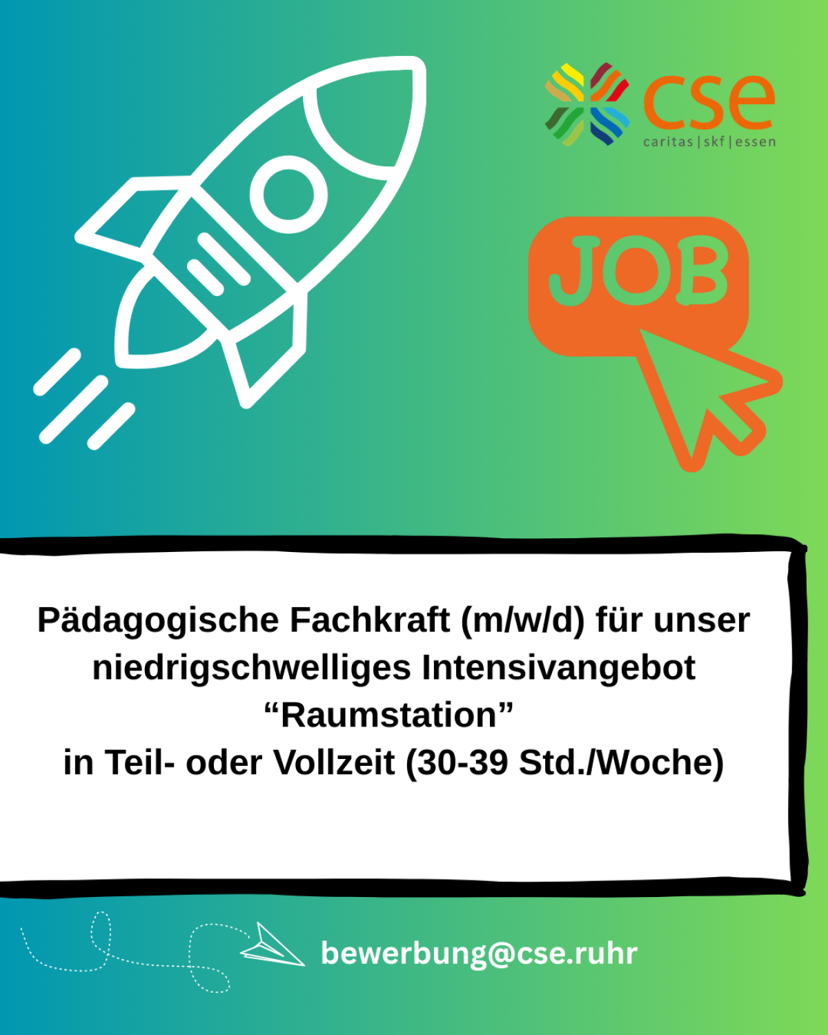Stellenausschreibung Pädagogische Fachkraft Raumstation